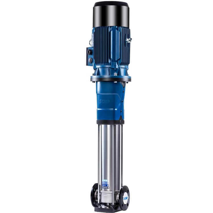 參照歐洲標(biāo)準(zhǔn)自主研發(fā)的新一代、高效率非自吸立式多級(jí)離心泵。產(chǎn)品采用全新的工業(yè)設(shè)計(jì)，能效指標(biāo)達(dá)到MEI≥0.7，葉輪導(dǎo)葉采用不銹鋼板沖壓焊接或不銹鋼精密鑄造制成，電機(jī)為全封閉，風(fēng)冷式二極標(biāo)準(zhǔn)電機(jī)。